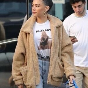 I.AM.GIA Pixie Coat Teddy Sherpa Jacket Full Zip Oversized in Tan. Size XS